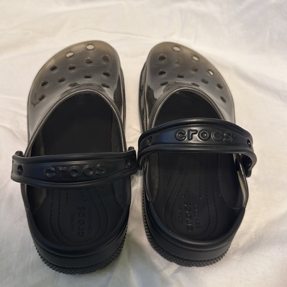 Black Crocs clear top - Picture 2 of 5